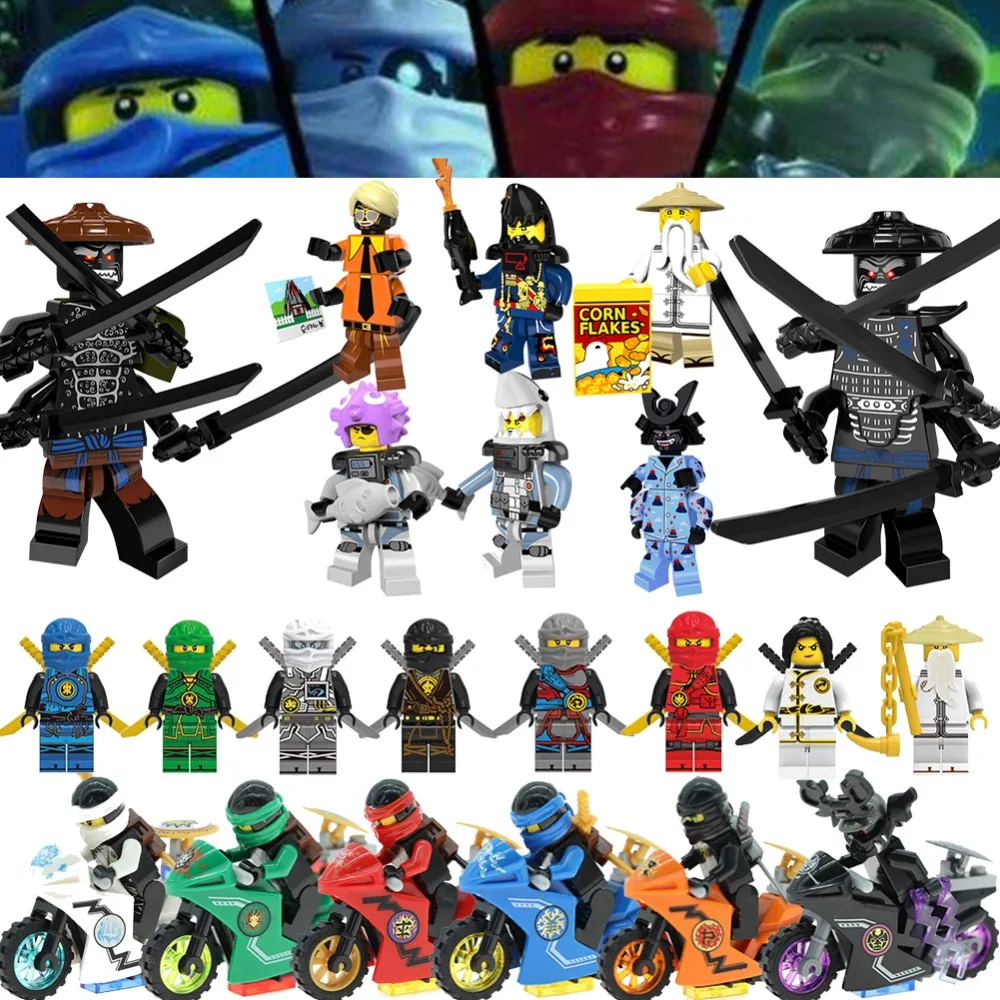 

LegoING Ninjasn Building Blocks playmobil Figures Cole Carmadon Compatible with Legoes kids Toys Blocks for Children Gifts 30