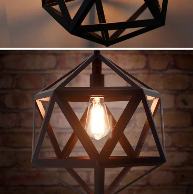 Geometric-Shade-Loft-RH-Pendant-Lights-Hanging-Lamp-Vintage-Lighting-iron-lampshade-for-Home-Decoration-Coffee
