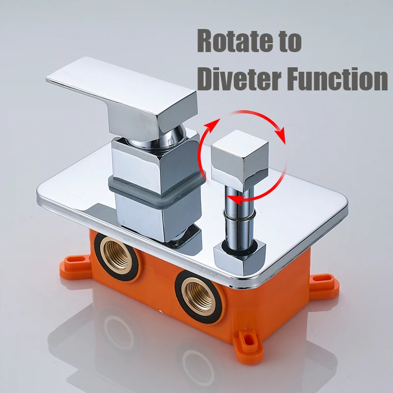 Встроенный в коробку термостатик кран клапан тройной кран картридж клапан 2 способ смеситель для душа клапан для душевой панели