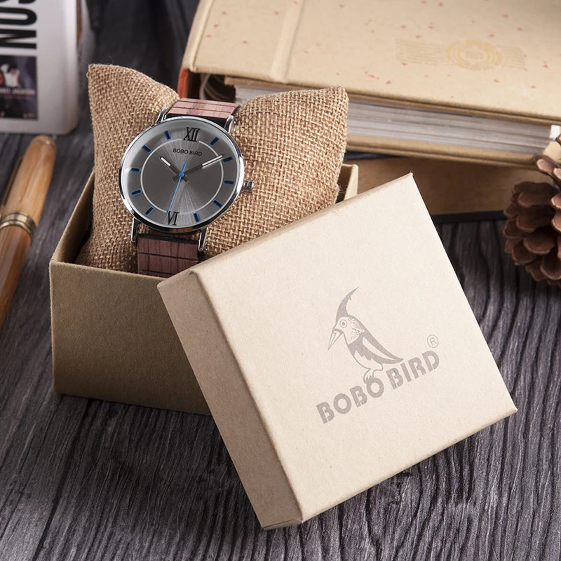 BOBO BIRD New Design Wood Strap Watches for Men High Quality Movement Quartz Wristwatches relogio masculino C-Q08
