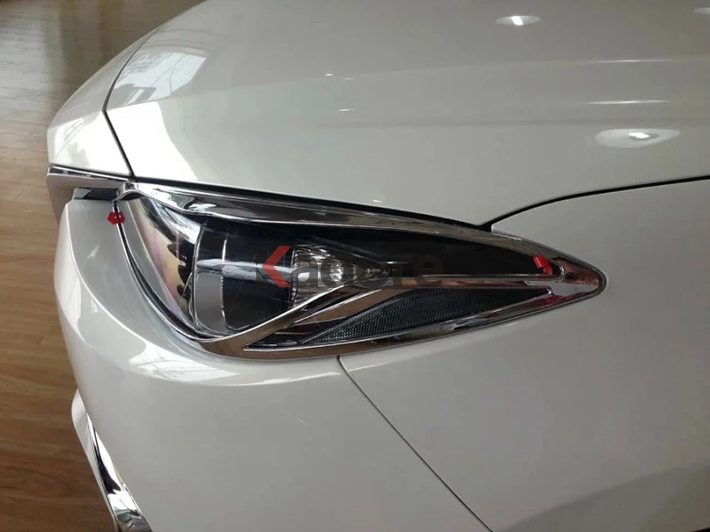 Для Mazda 3 M3 2013 хромированный передний головной светильник, абажур, накладка, автомобильные декоративные фары, аксессуары
