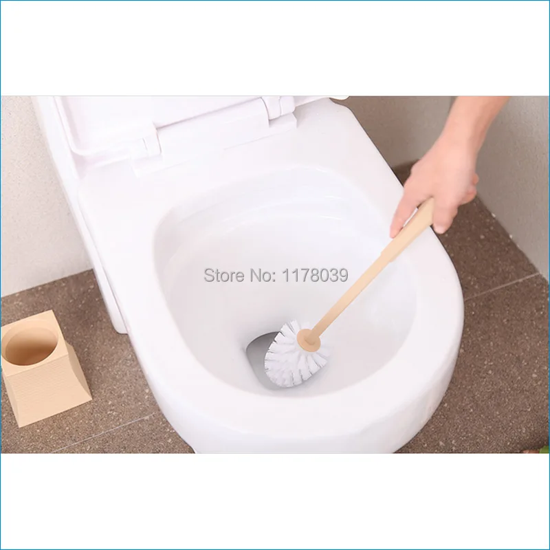 Белый желтый коричневый Творческий Туалет щетка и держатель набор, интенсивное Очищение Набор ершиков для туалета с нижней базой, J16196