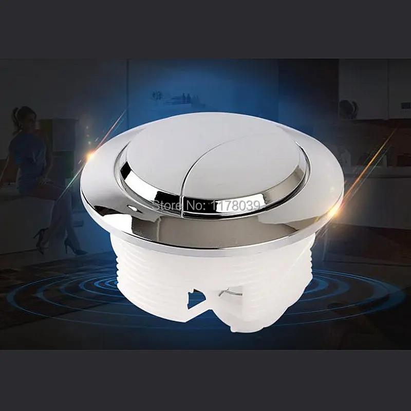 Top diameter 48mm Round toilet dual push buttons,One-piece Toilet button,Suitable for water tank cover hole 38-44mm,J17397