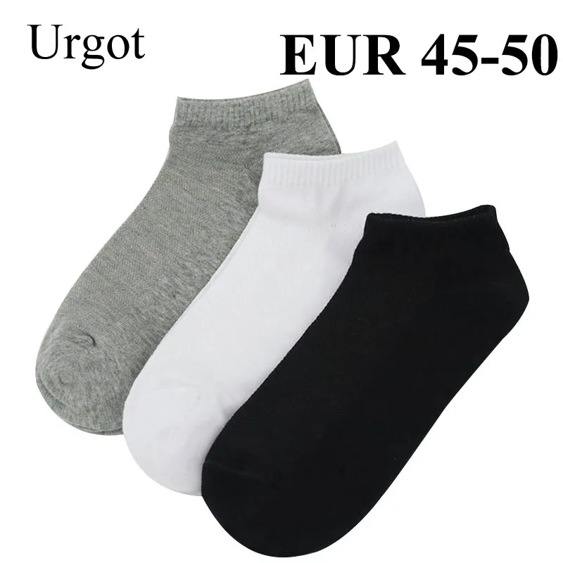 Urgot 5 Pairs Mens Socks Big Large Plus Size 48,49,50 Casual Business Socks Summer Mesh Breathable Cotton Sock Calcetines Hombre