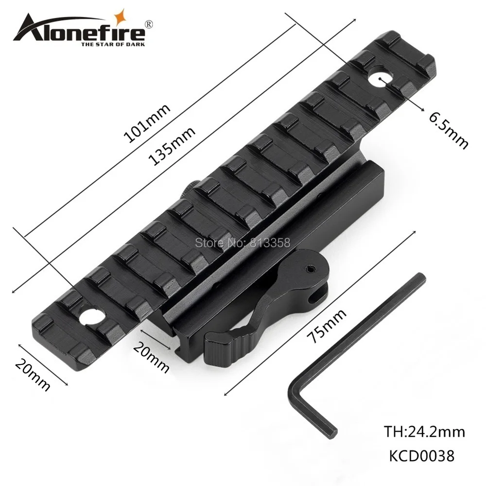 AloneFire Quick Detach Rail 20 мм Пикатинни для охотничьего ружья Аксессуары KCD0038 1 шт