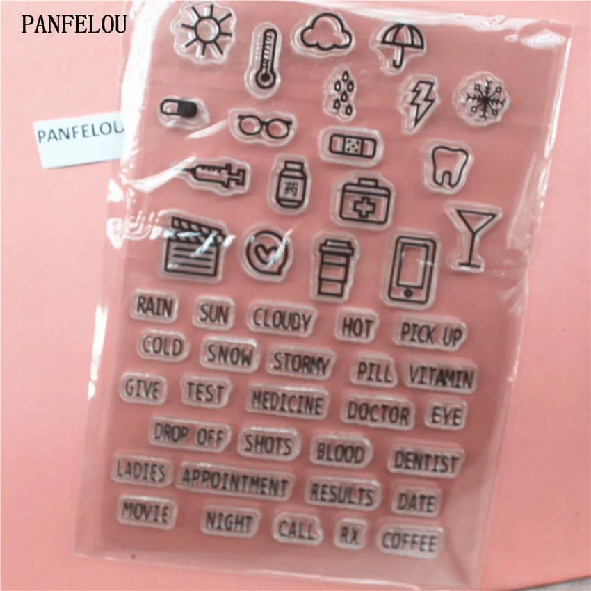 Прозрачный силиконовый штамп PANFELOU с персонажами мультфильмов/печать сделай сам