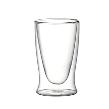 

250ML double-layer glass coffee cup European transparent coffee mug Milk breakfast cup Creative lemonade cup