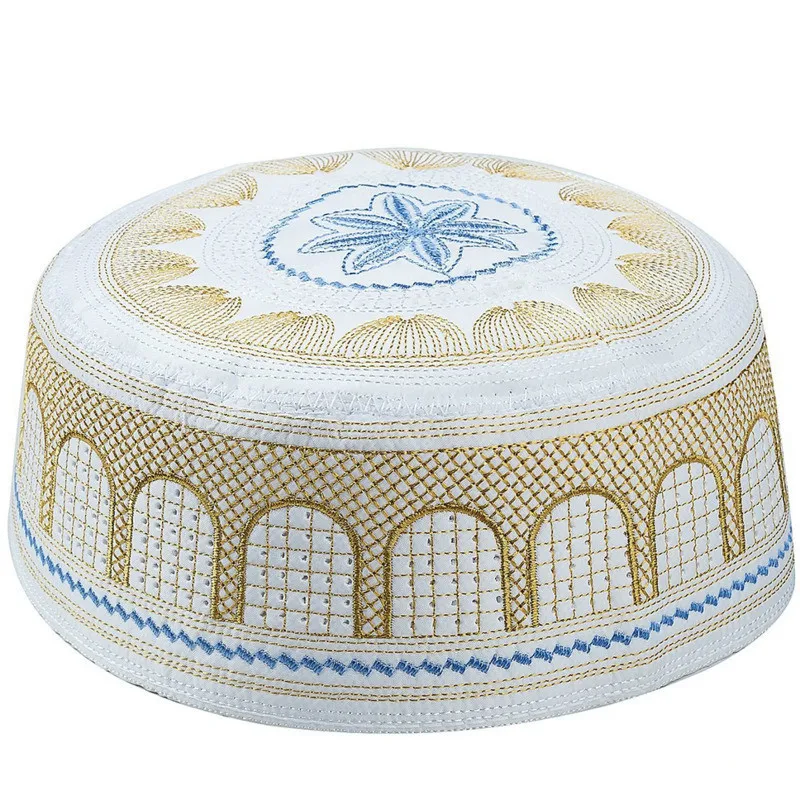 Саудовская Аравия мужские Moslim молитвенные шляпы исламский еврей шляпа Je Kippah шапочки индийский головной убор Topi Kufi намаз шапочка Musulman