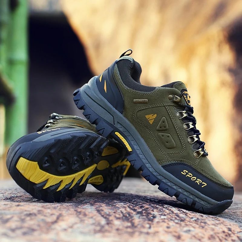 Classtic Style Men's Hiking Boots Outdoor Waterproof Hunting Shoes Male Antiskid Outsole botas trekking mujer Mountain Sneakers