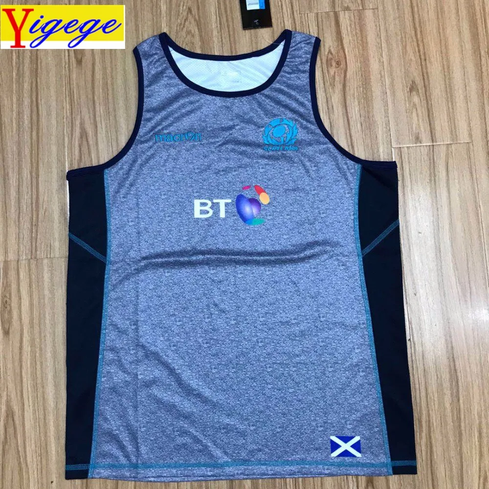 

Yigege 2019 Scotland home Rugby Jersey SCOTLAND RUGBY shirt Singlet vest jerseys s-3xl AAA