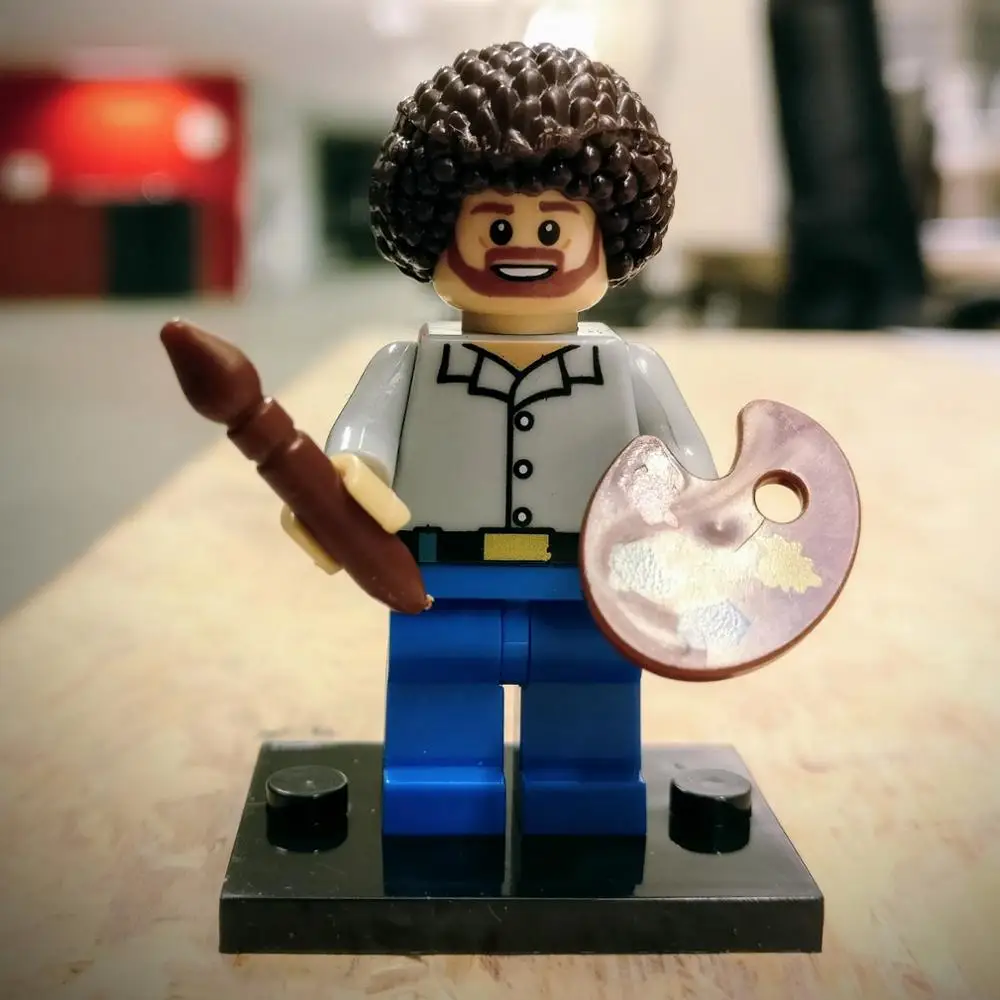 Четыре стиля Frida Vincent van Gogh Picasso Bob Ross painter совместимы с Legoings блоки Обучающие Детские