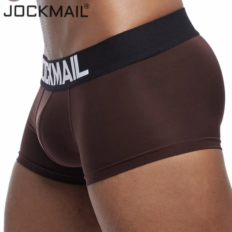 Мужские трусы боксеры JOCKMAIL дышащие из ледяного шелка сексуальное нижнее белье