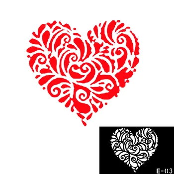 

5pcs/lot Large Glitter Tattoo Stencil Woman Girl Kids Drawing Template,Arm Back Flower Butterfly Airbrush Henna Tattoo Stencils
