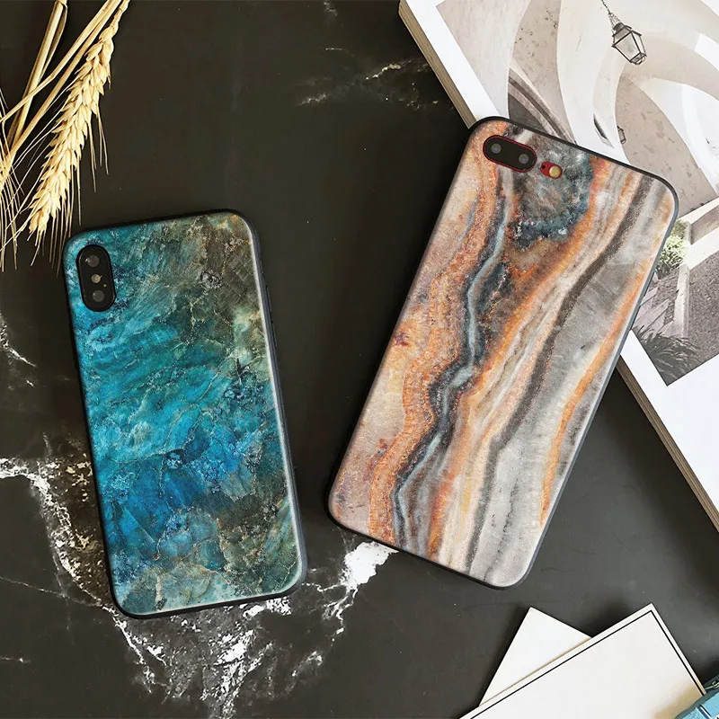 

Colourful Ceramic Porcelain Stone Marble Tiles Tpu Soft Silicone Phone Case Shell For Apple IPhone 5 5s SE 6 6s 7 8 Plus X 10