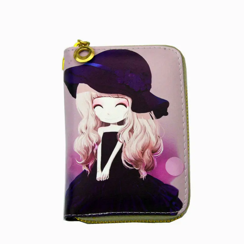 Character Mini Woman Wallet Women Purses And Wallets Women's Purse Leather Clutch Female 2016 New Zipper Top Ladies Carteira