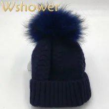 Который в душ леди из натуральной норки Мех животных pom Зимняя шерстяная одежда шляпа Для женщин лиса Мех животных помпоном зимняя шапка Skullies шляпу мяч женский Кепки