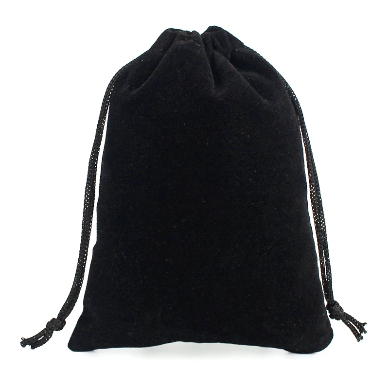black 50 шт./лот бархатный мешок с кулиской 5x7/7x9/9x12/10x15 см мешочки небольшой размер ювелирных изделий подарок дисплей упаковка сумки может быть настроен - Цвет: black