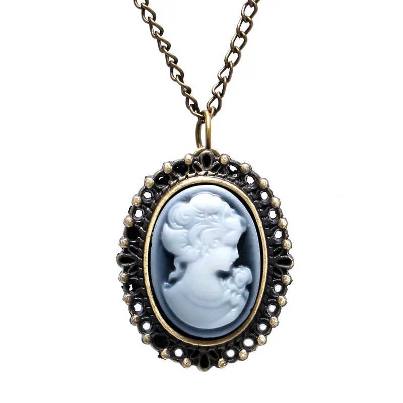 

Simple Clock Vintage Pocket Watch Elegant Beauty Ladies Quartz Fob Watches Relogio Feminino Steampunk Gifts With Necklace Chain