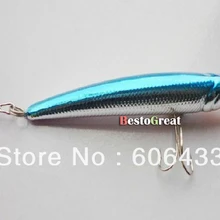 10 шт./лот, рыболовная приманка weever, синий Mimmow Тройной Крючок, Спиннер, приманки, 8,5 см, 7 г