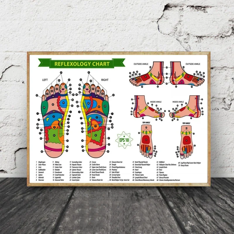 Reflexology Wall Chart Posters