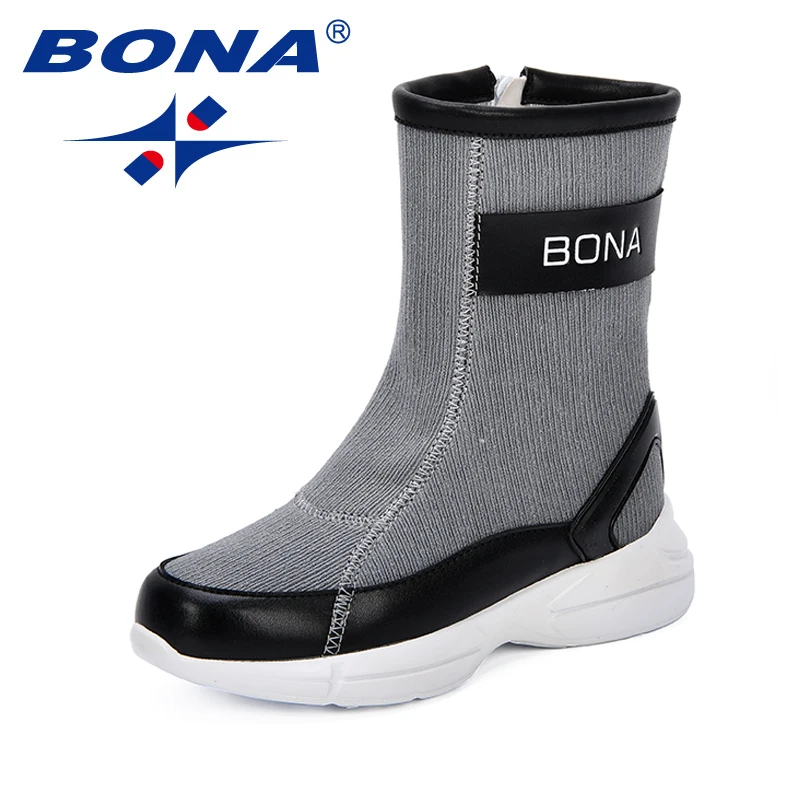 BONA 2018 Autumn and Winter New Products Children Boots Kids Sneaker Boots Boys Girls Breathable Wearable Sock Boots Comfortable