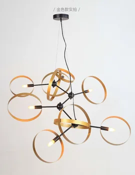 

post-modern Luxury Creative Round Pendant Lamps Iron Pendant Lights for Living Room Restaurant Hotel Indoor Lighting Fixtures