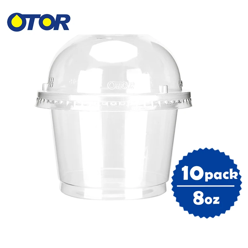

OTOR 10pcs 8oz 10oz Disposable Food Container for Pudding Jelly Dessert Plastic Mini Box Home Party Wedding Party Supplies