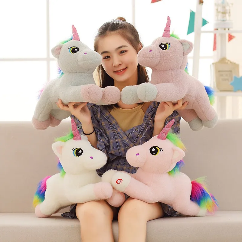 Animais de Pelúcia Brinquedos de Pelúcia Macios para Crianças Luzes de Natal Adorável Pelúcia Acender Unicórnio Led Kawaii Brinquedos Brinquedo 50cm 1pc 8 pelúcia led brinquedos de pelúcia kawaii brinquedos