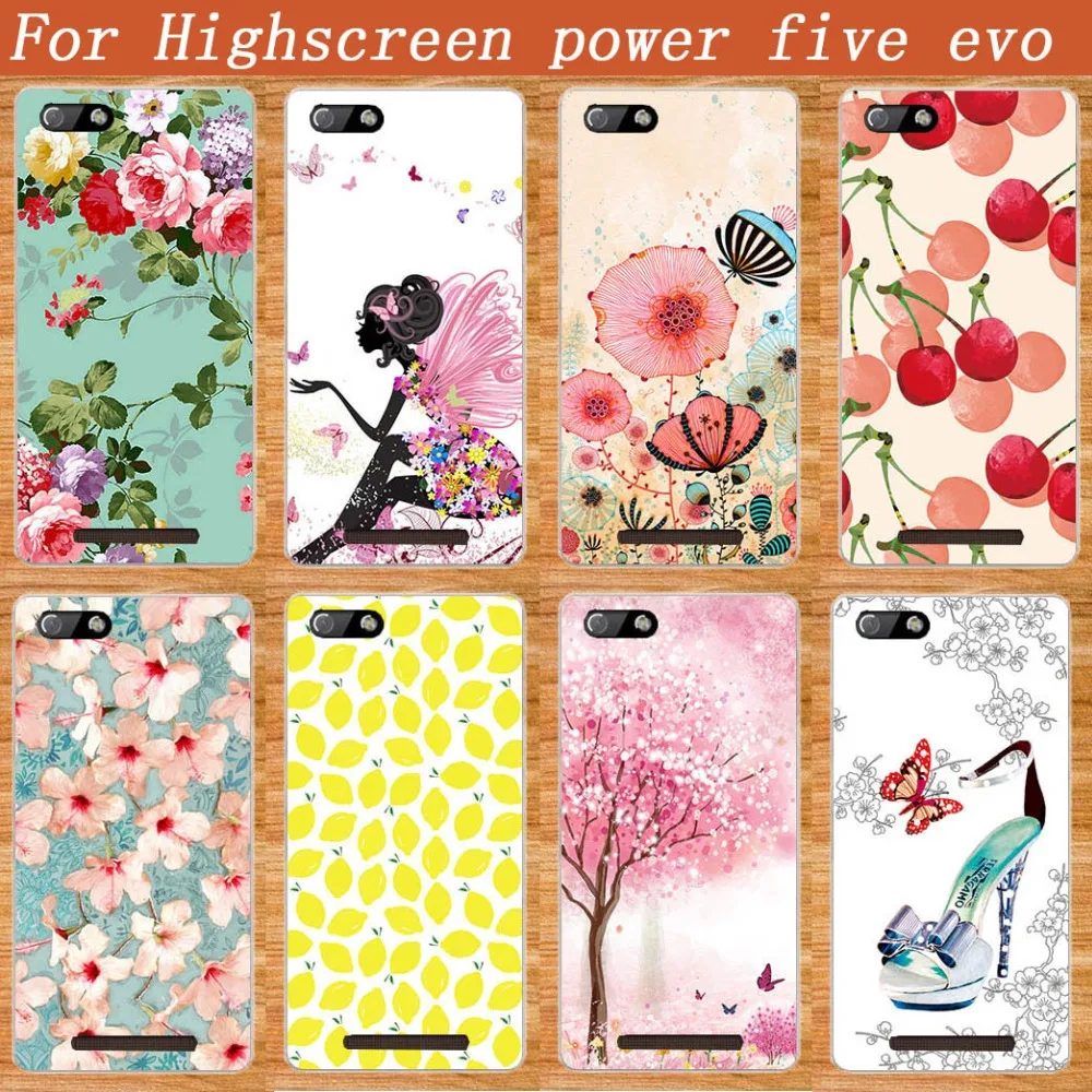 

For Highscreen Power Five EVO Original patterns DIY Printed SOFT TPU Cartoon phone Case For Highscreen Power 5 EVO Case Cover