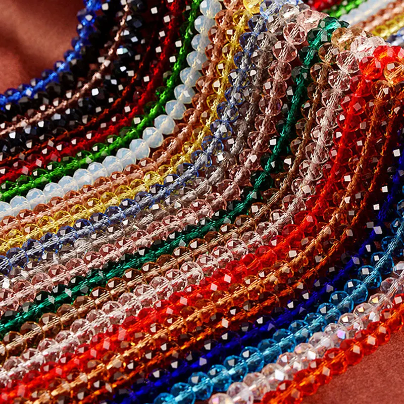 Buy 10pcs 8mm Flat Glass Crystal Beads for Jewelry