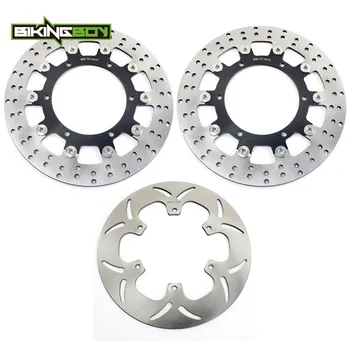 

BIKINGBOY Front Rear Brake Discs Disks Rotors XVS 1100 V-Star Classic Silverado Dragstar VMX 12 V-Max 1200 93-07 FJR 1300 01-03
