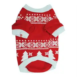 Рождественская зимняя одежда для собак Футболка для щенков Одежда Для Пуделя Йоркширский терьер хлопковое пальто костюм для домашних