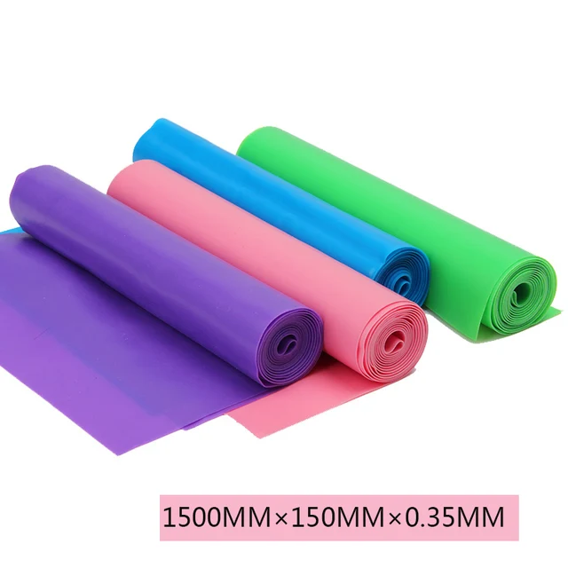 1.5m Yoga Pilates Stretch Resistance Band Exercise Fitness Band Training Elastic Exercise Fitness Rubber Unisex String Chest 4