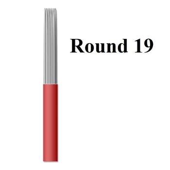 

100pcs Wholesale 19 Round needles for manual pen Semi permanent makeup manual fog pen needle R19 microblading eyebrow pen needle