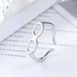 925 Щепка Регулируемые очки форма кольца подарок для женщин девушки себе ногтей ювелирные изделия кольца Бесплатная доставка в Бразилию