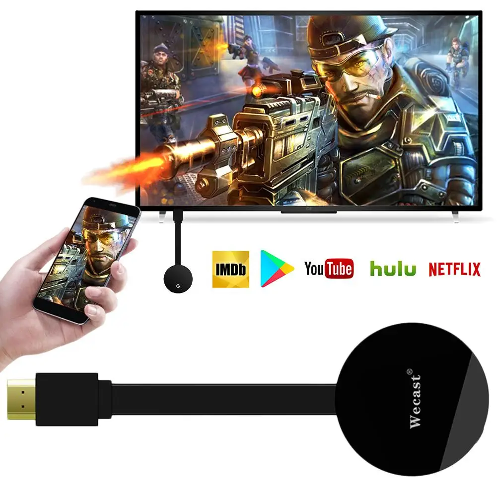 WECAST tv Stick для Netflix Youtube зеркальное отображение 1080P HDMI wifi Miracast Airplay DLNA tv Dongle для Android/Mac/iOS/Windows