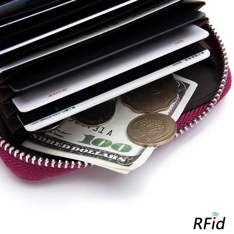 Женский роскошный держатель для карт RFID большая вместимость кредитных из яловой