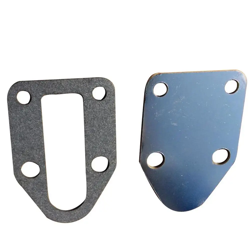 

SBC Chrome Fuel Pump Block Off Plate With Gasket 283 327 350 383 400 SB For Chevy Car accessories
