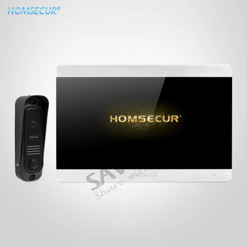 

HOMSECUR 4 Wire AHD Video Door Phone Intercom System with Memory Monitor BC041HD-B+BM715HD-S
