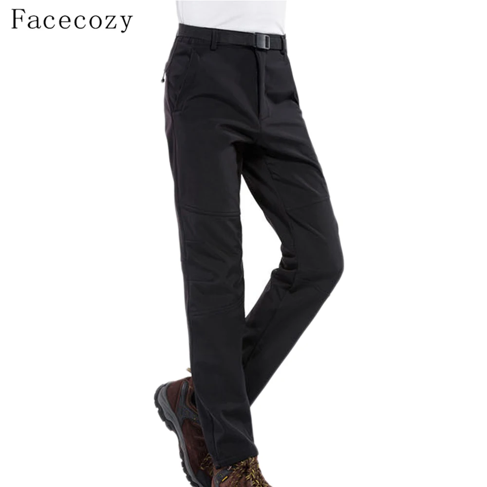 Facecozy hombres de senderismo y Camping pantalones femeninos al aire libre Pantolon pesca softshell pantalones impermeable senderismo esquí dolores