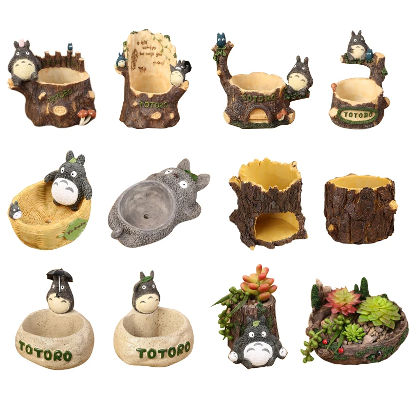 My neigour Totoro фигурки вазы из смолы украшения цветочного горшка забавные