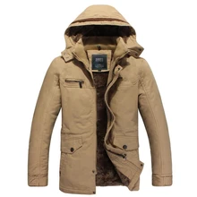 New Winter Thick Warm Jacket Men Outwear Parka Male Casual Hooded Coat Overcoat Army Military Cotton Padded Jacket Plus size 4XL