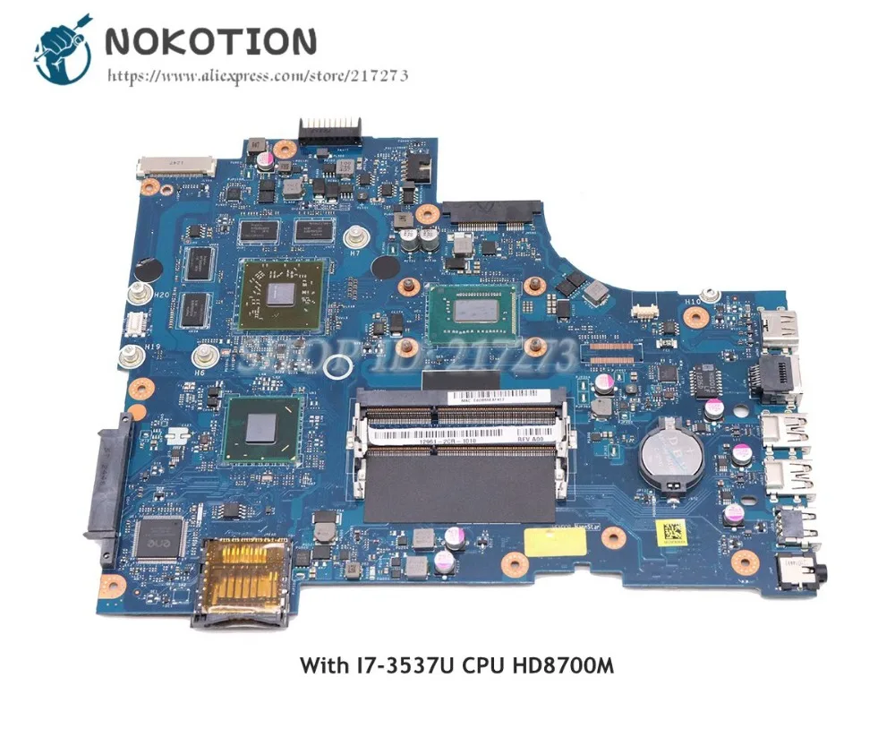 NOKOTION CN-0V98DM 0V98DM материнская плата для ноутбука Dell Inspiron 17R-3721 5721 основная плата VAW11 LA-9102P I7-3537U процессор HD8700M