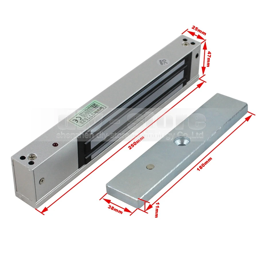 DIYSECUR для двери контроля доступа использовать 280 кг 600lb Электрический магнитный замок Wth светодиодный свет