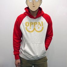 COtton blended One Punch man Saitama Oppai hoodie Hooded Sweatshirt Fleece Unisex for man and woman size Jacket Cosplay Costume