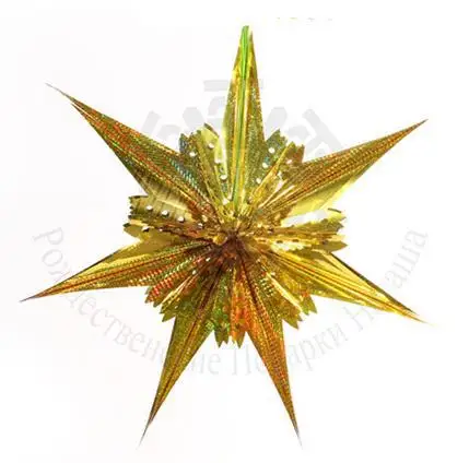 Laser Paper Christmas Star Ornament Christmas Ceiling Decorations Stars Supplies Navidad Christmas Decoration Gift 40cm Laser Paper Christmas Star Ornament Christmas Ceiling Decorations Stars Supplies Navidad Christmas Decoration Gift 40cm