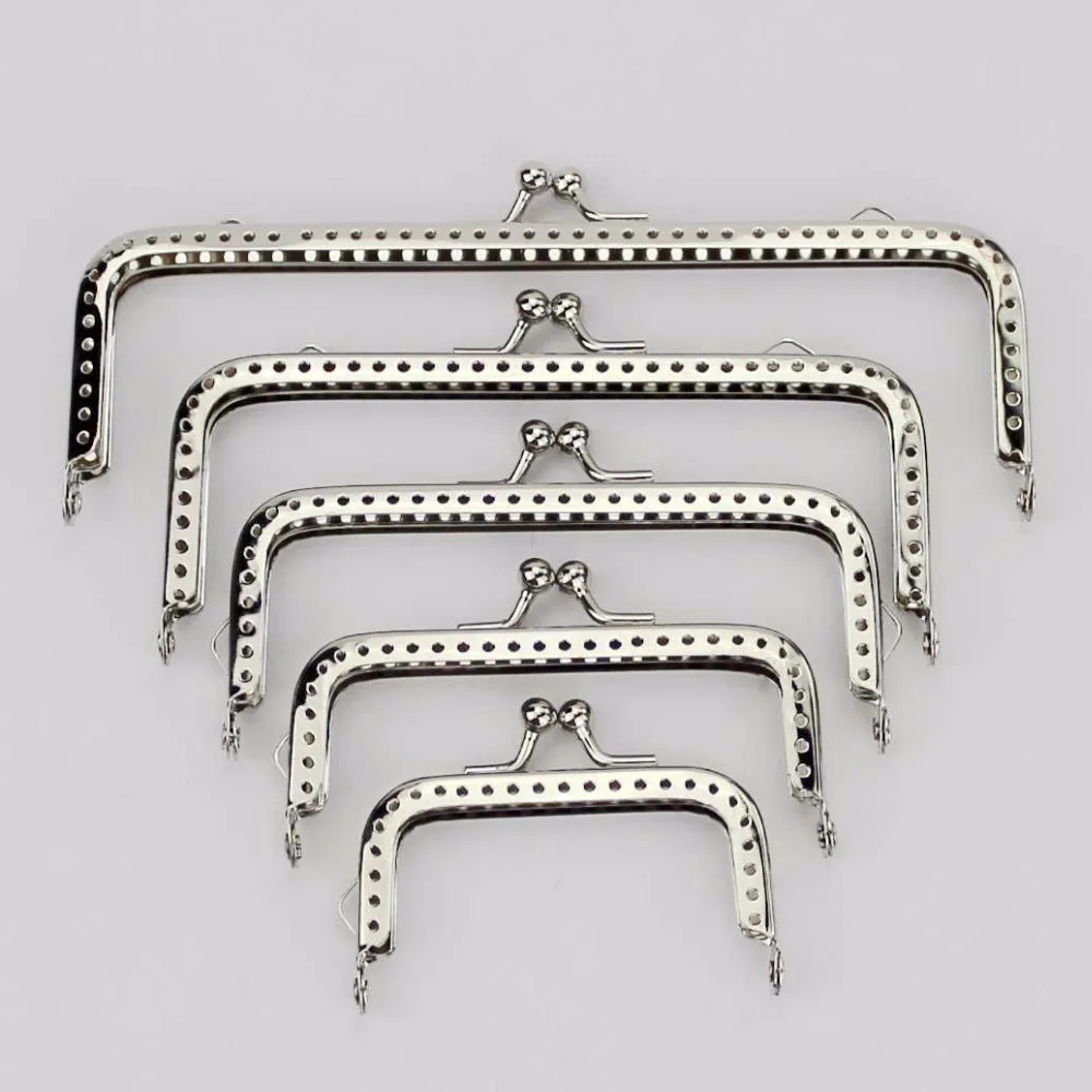 Hot Item Metal Purse Frame Bag-Accessories Lock Square Silver Kiss-Clasp 20pcs/Lot DIY Glossy OLZko0Dn