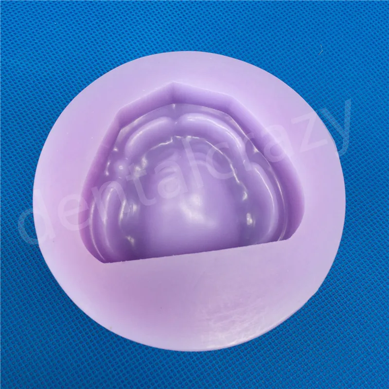 Modelo de Gesso Molde de Base de Silício Dental Bloco Completo-roxo Suprimentos Edentulous Jaw 2 Pçs - Set 18 Dental Modelo De Gesso Molde de Base