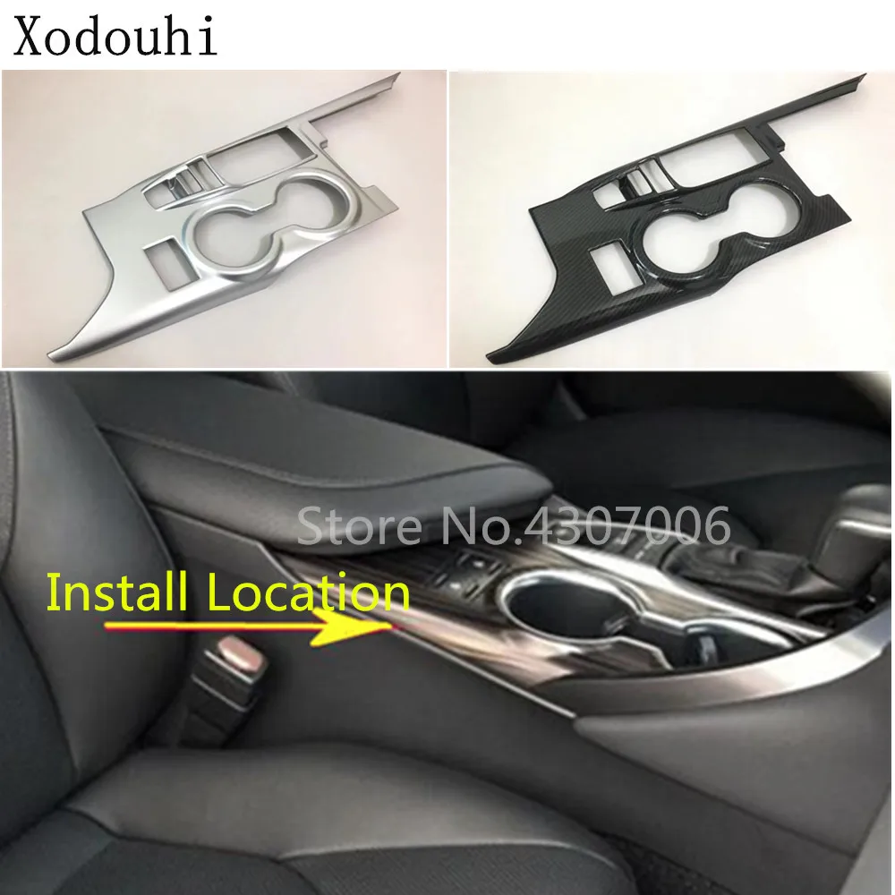 

car inner inside middle handbrake Shift Stall Paddle cup switch armrest frame trim For Toyota New Camry XV70 2017 2018 2019