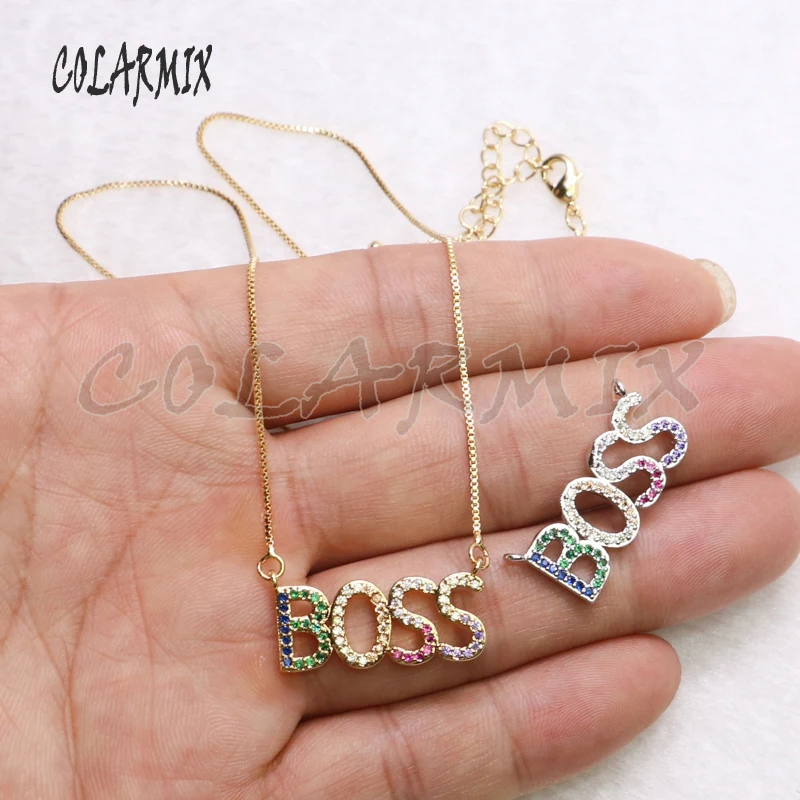 8 шт. ожерелье с подвеской Boss модное ювелирное подарок для леди Кулоны Оптом